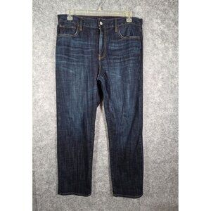 Lucky Brand Men's Straight Leg Denim Jeans Blue Mid Dark Wash Size 36x32 Classic